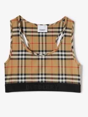 New BURBERRY Check Bra Top Women’s